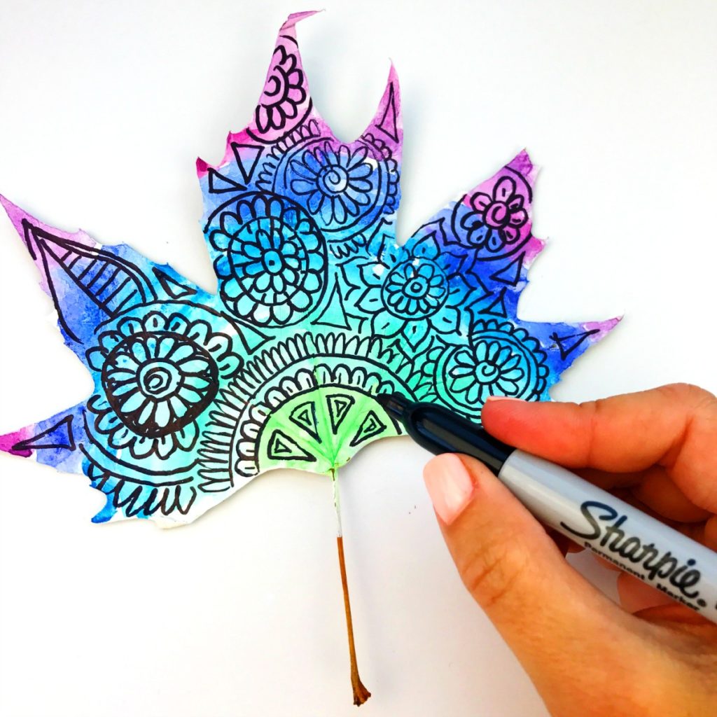 1024x1024 How To Make Watercolor Leaf Art Color Made Happy