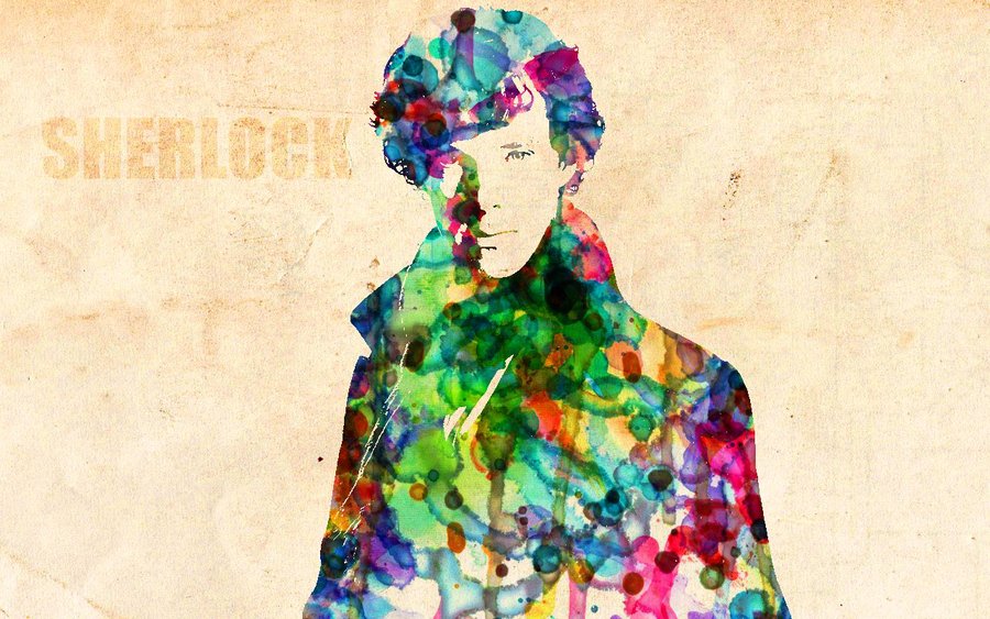 900x563 Sherlock Holmes Watercolor Effect By Elijahvd