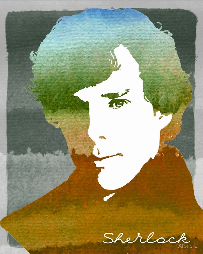 800x1000 Bbc Sherlock Holmes Watercolor Art By Alondra Redbubble
