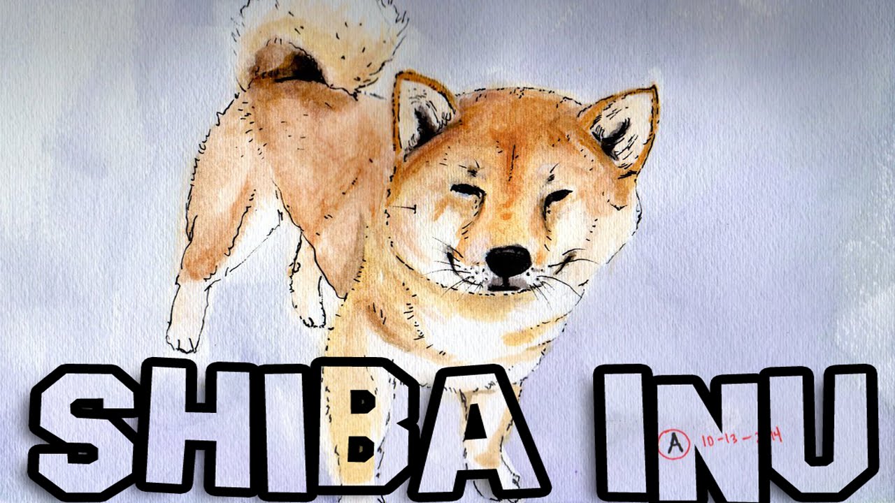 1280x720 Shiba Inu Watercolor Timelapse