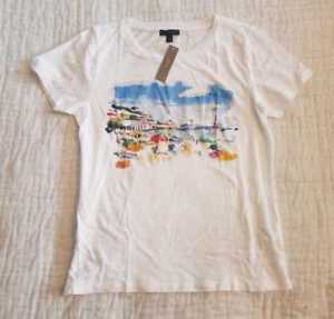 300x287 New Womens Marcel George For J Crew Beach Watercolor T Shirt