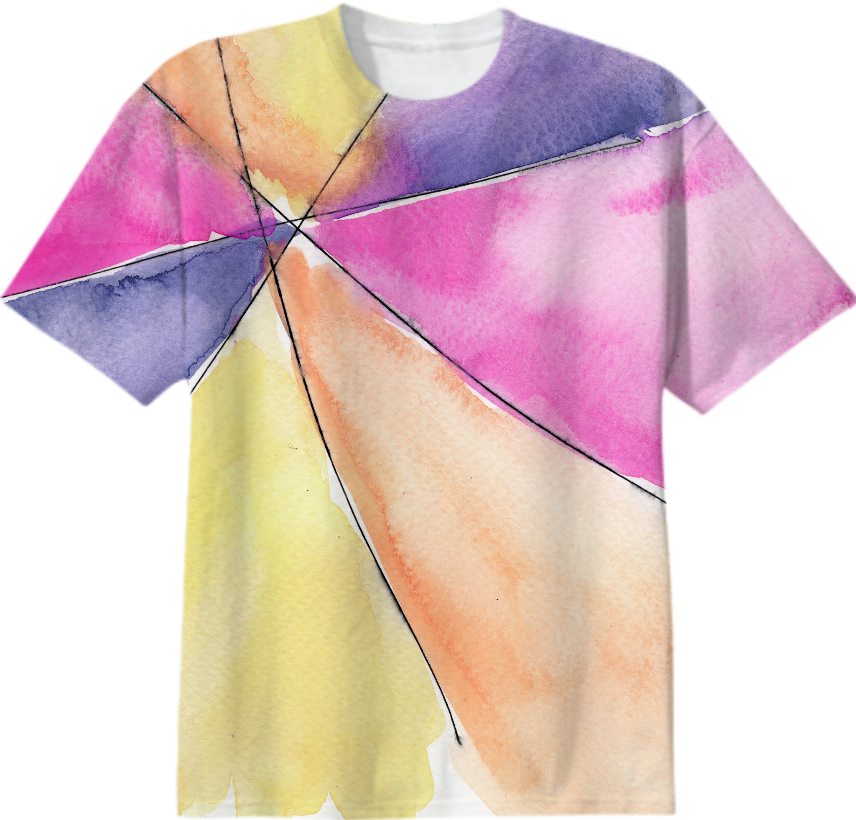 856x820 Shop Dos Designs Watercolor Tee Shirt Cotton T Shirt By Dos