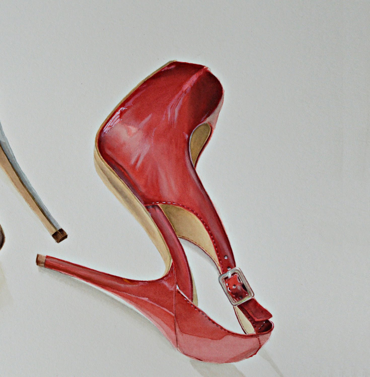 1470x1500 Watercolor Speed Painting Tutorial Of Shoes Part 1