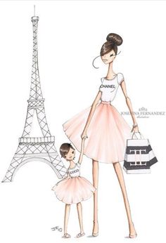 236x346 French Shopping. Watercolor Fashion Clipart, Shoes, Fashion, Dog