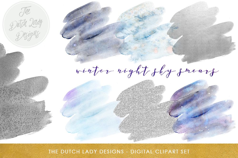 1000x666 Watercolor Amp Silver Smear Clipart