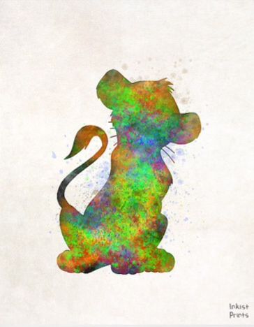 364x468 Simba Print, Simba Disney Poster, Lion King Watercolor, Baby