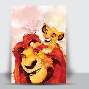 300x300 The Lion King Framed Art Print Watercolour Wall Picture Poster