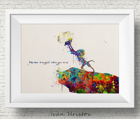 570x482 The Lion King Rafiki And Simba Watercolor Art Print Wall Art Etsy