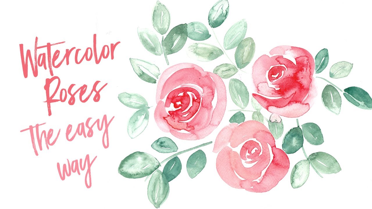 1280x720 How To Paint Watercolor Roses The Easy Way