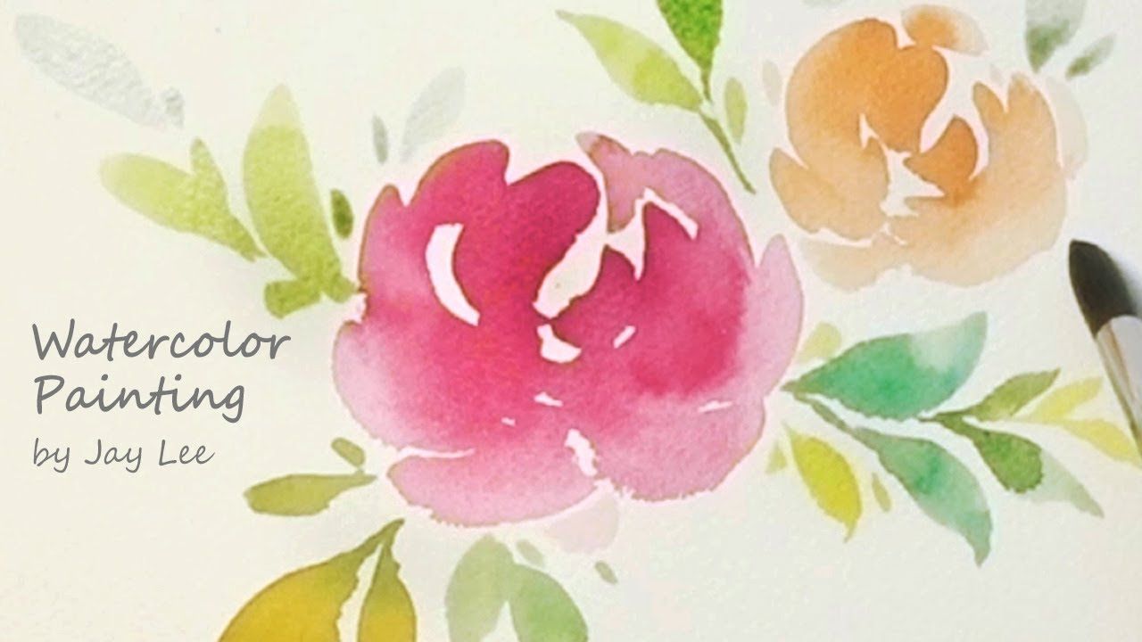 1280x720 Lvl2] Simple Flower Painting With Watercolor