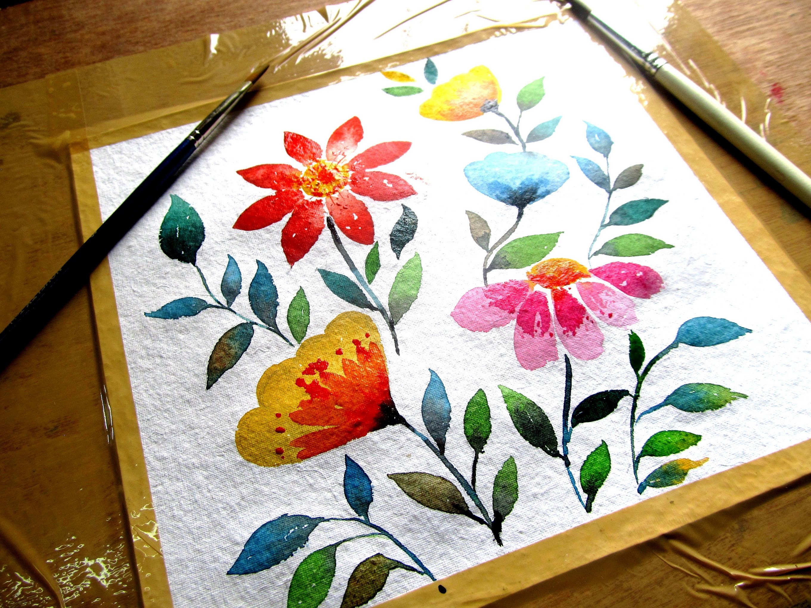 2720x2040 Simple Flower Painting With Watercolor, Watercolor Painting For