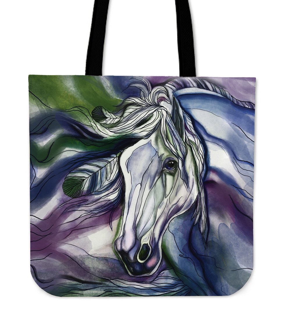 1000x1093 Simple 3d Graphic Horse Watercolor Tote Bag Design Shop For Sale