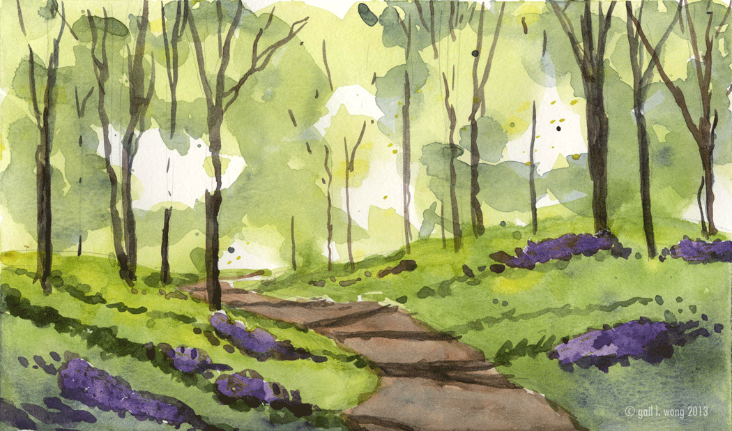 1050x618 Drawn Landscape Landscape Watercolor