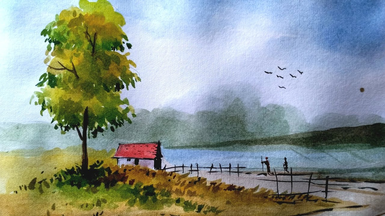 1280x720 Watercolor Landscape Simple Watercolor Landscape Simple How To