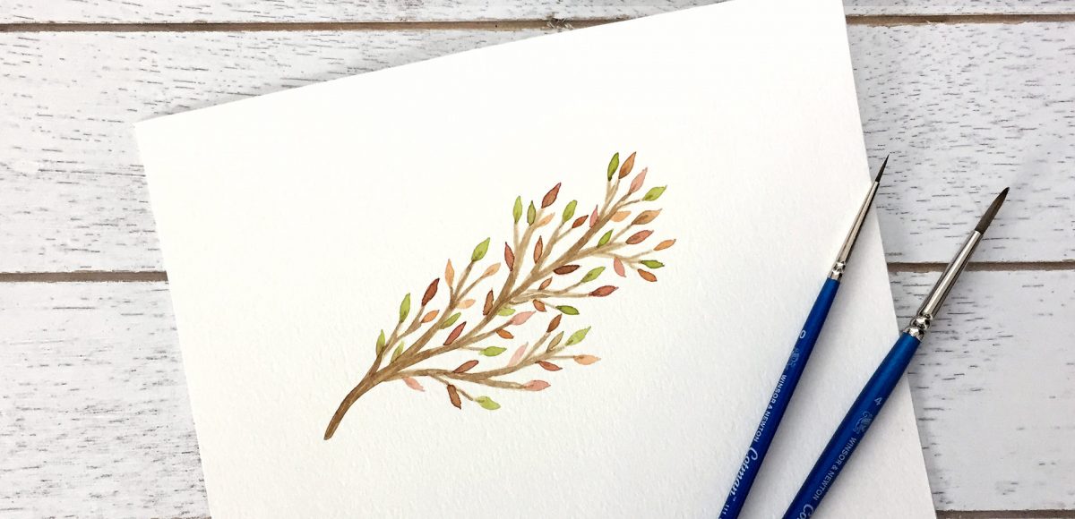 1200x580 Paint A Simple Watercolor Autumn Branch