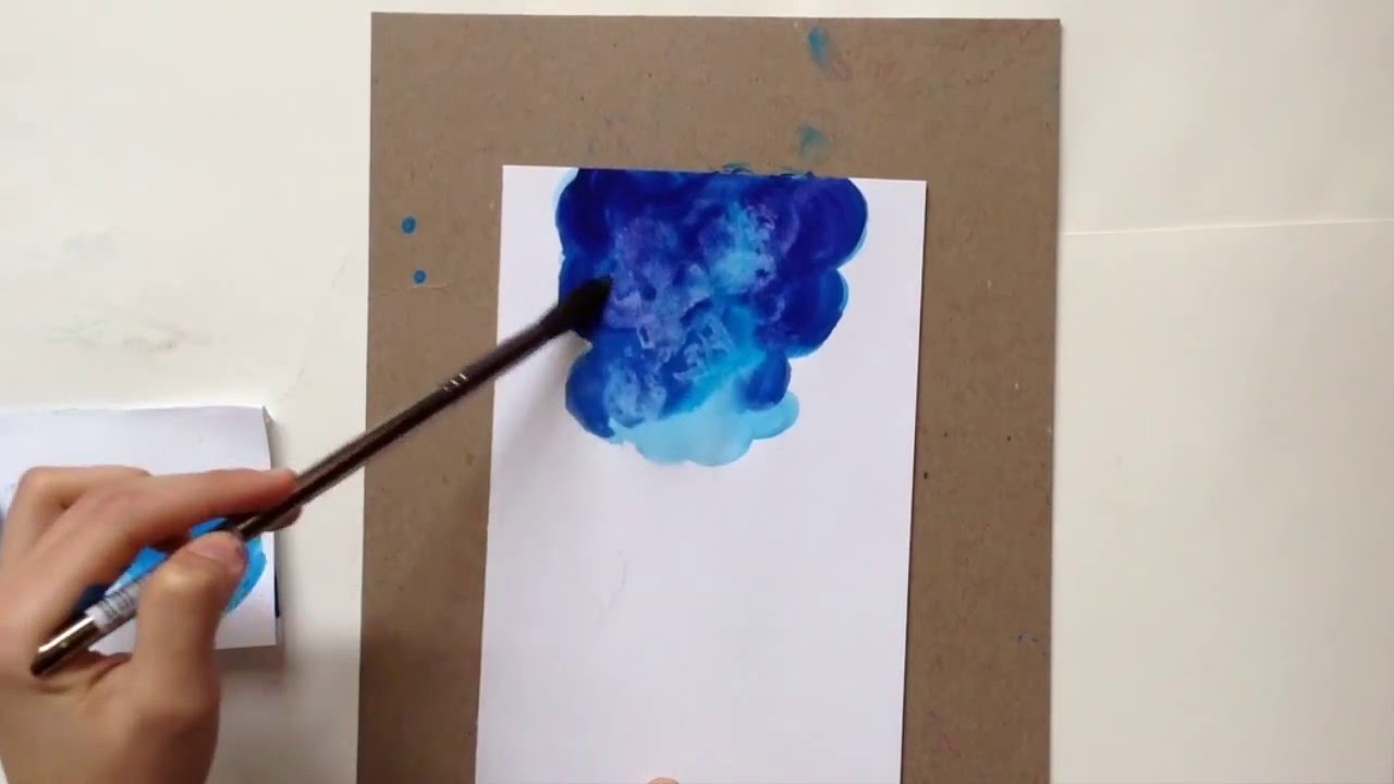 1280x720 Simple Watercolour Galaxy Painting