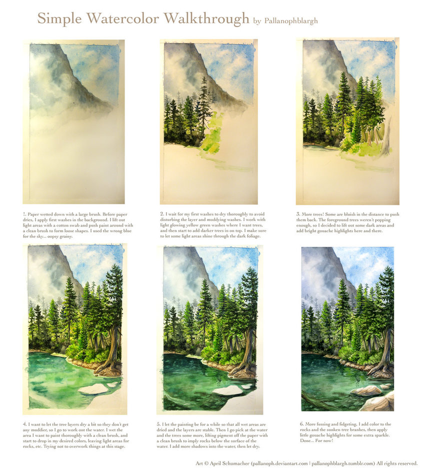 848x942 A Simple Watercolor Walkthrough Landscape By Pallanoph