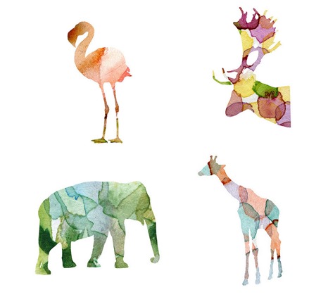 466x422 Watercolor Animal Prints Centsational Style