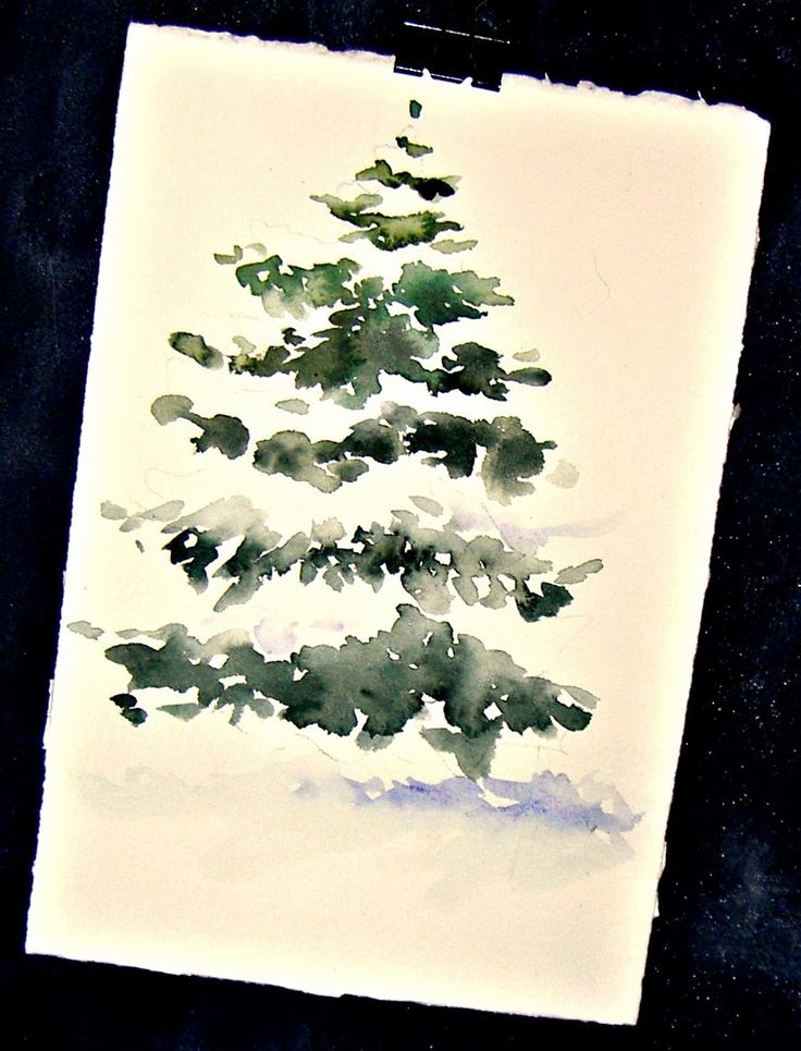 736x965 Simple Watercolor Christmas Cards 9 Ideale Acquerello Tutorial Per