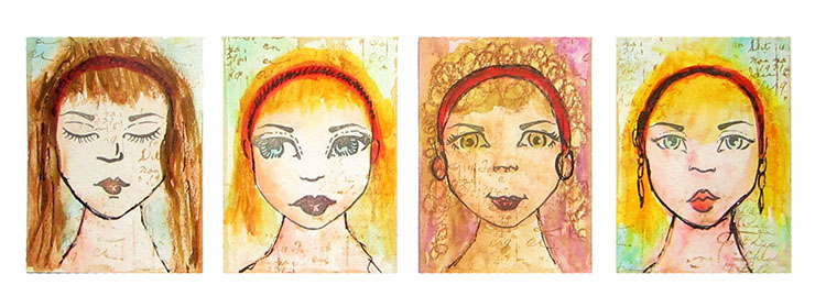 750x279 Expressing From My Heart And Soul Watercolor Faces Using Jane