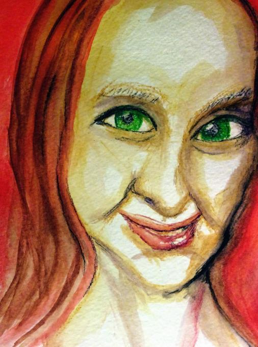506x680 Watercolor Face. People. Drawings. Pictures. Drawings Ideas For