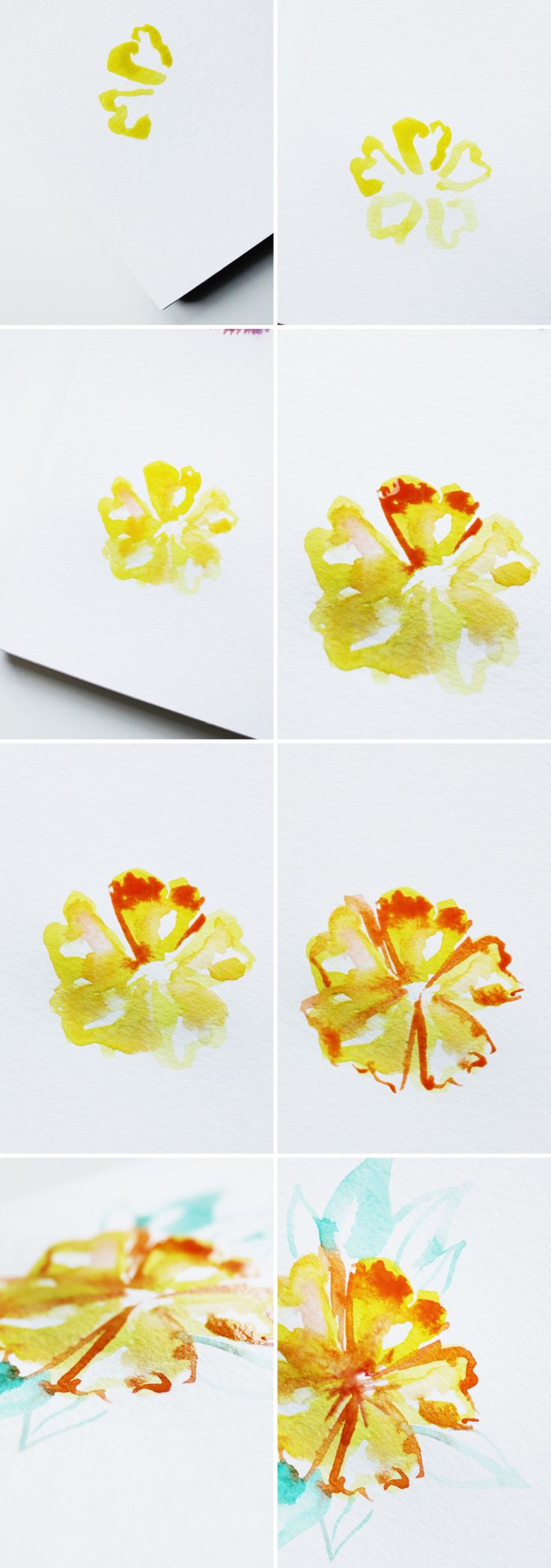 736x2094 Watercolor Flower Photo Tutorial