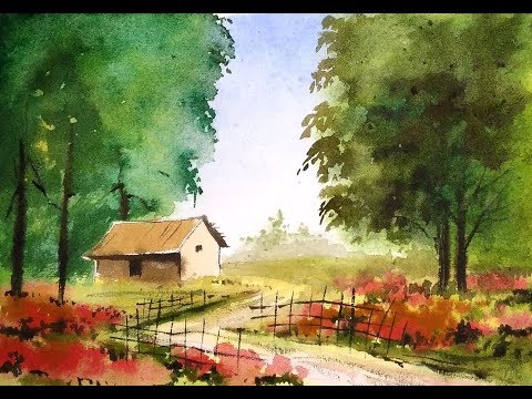 480x360 Simple Watercolor Landscape Painting For Beginners Paint With