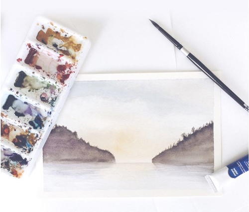 500x426 Absurdly Simple Watercolor Landscape