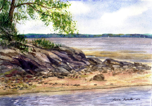594x414 Original Watercolor Paintings By Laura Tasheiko, Maine Artist
