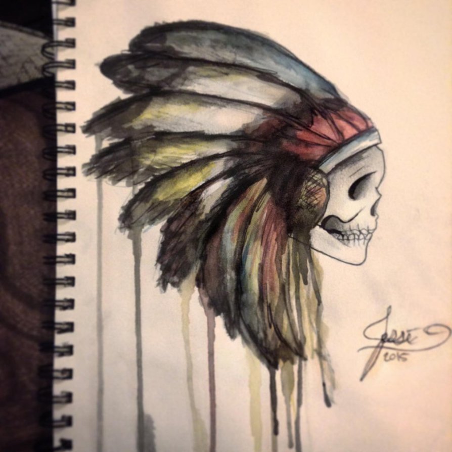 894x894 Skeleton Watercolor By Imaginary2095