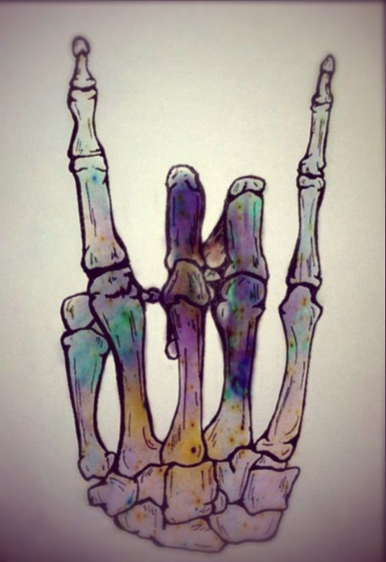 562x818 Watercolor Skeleton Hand Skulls In 2018 Skeletons