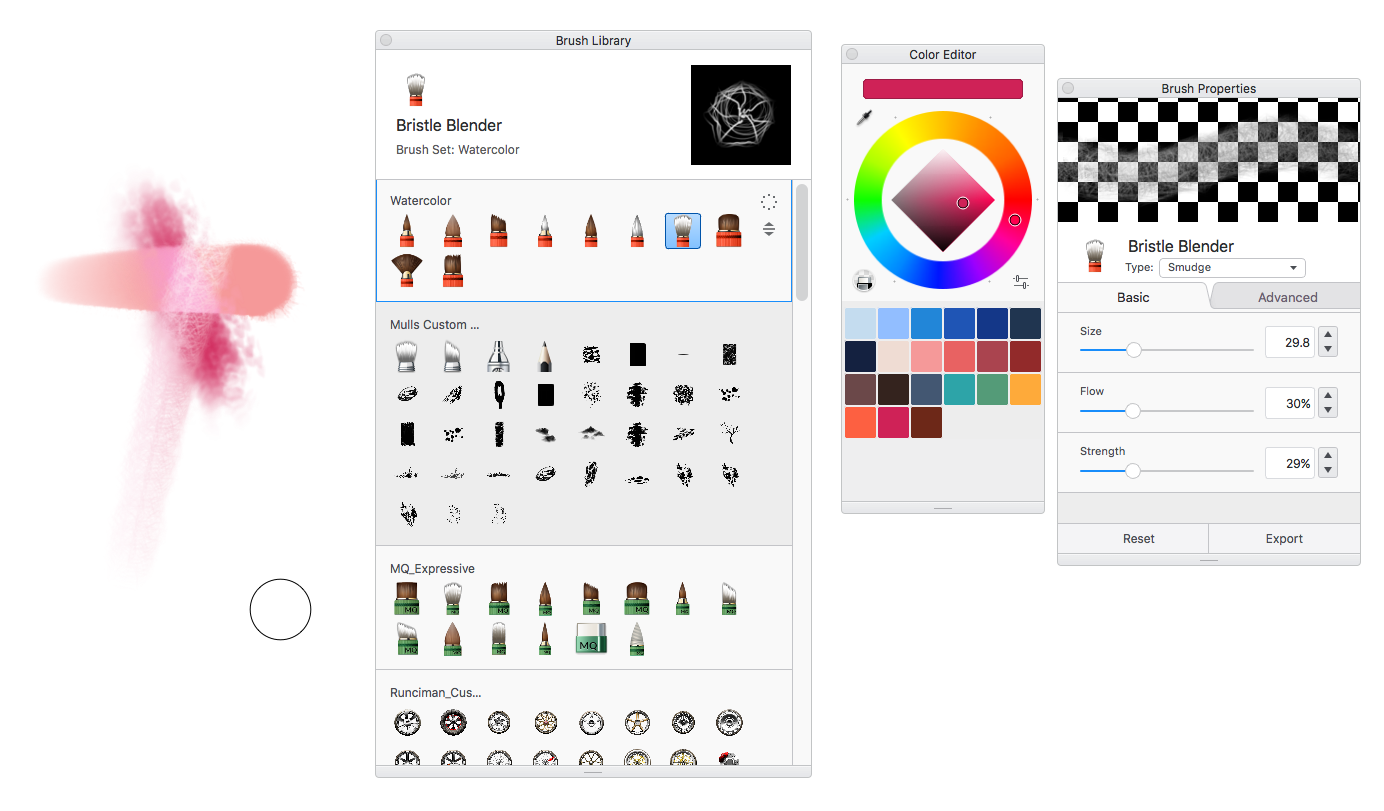 1384x811 Free Set Watercolor Brushes