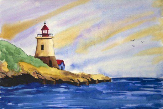 520x349 Painting Watercolor Sky Techniques Feltmagnet