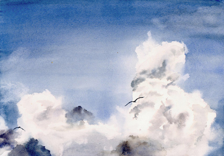720x504 Clouds And Sky Watercolor Paintings By Douglas Winslow