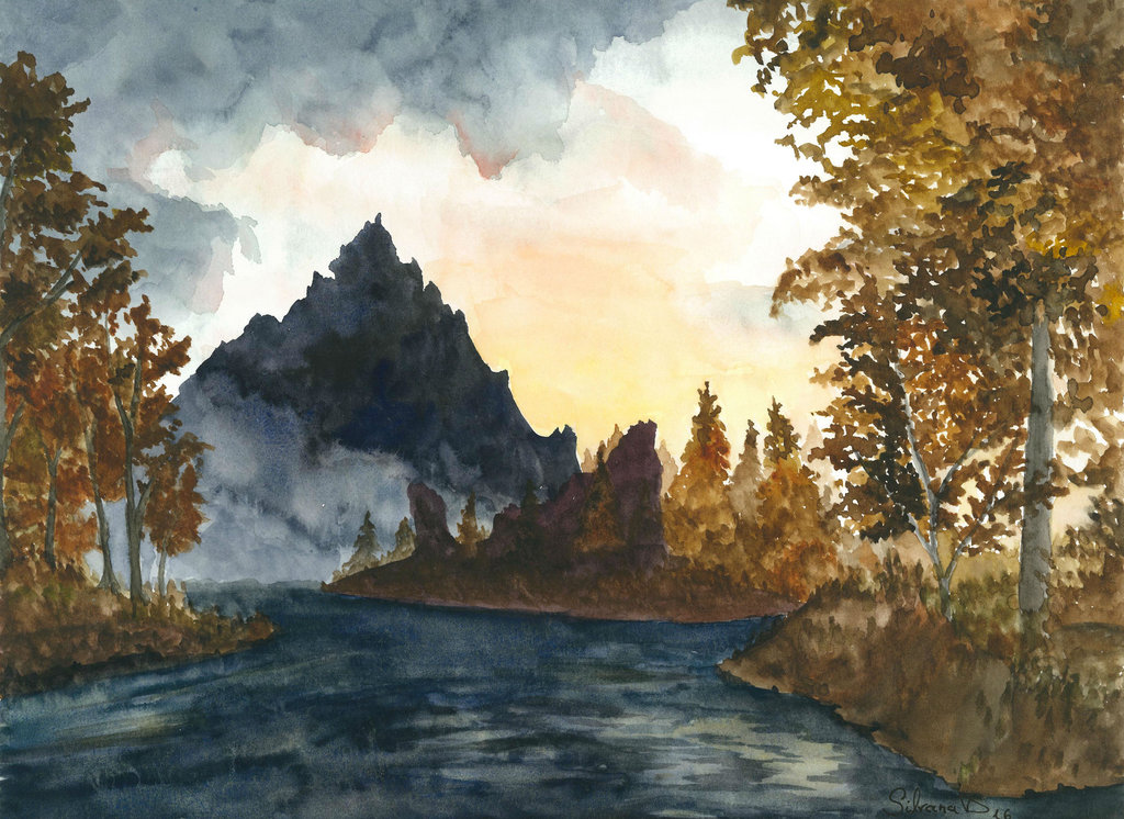 1024x746 Skyrim Art Watercolor