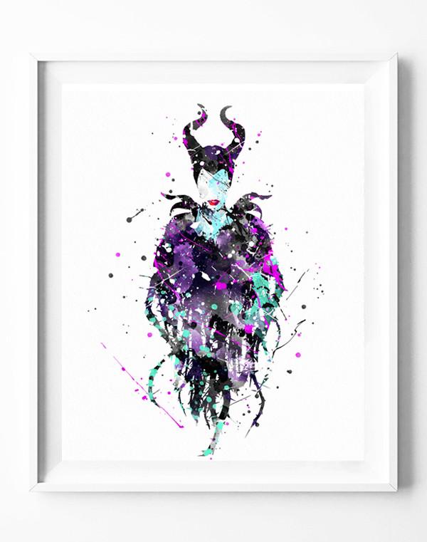 600x761 Disney Maleficent Art Print Sleeping Beauty Poster Princess