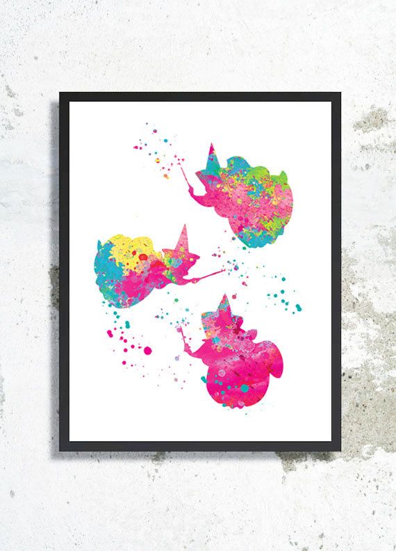 570x792 Flora Fauna Merryweather Fairies Sleeping Beauty Watercolor Art