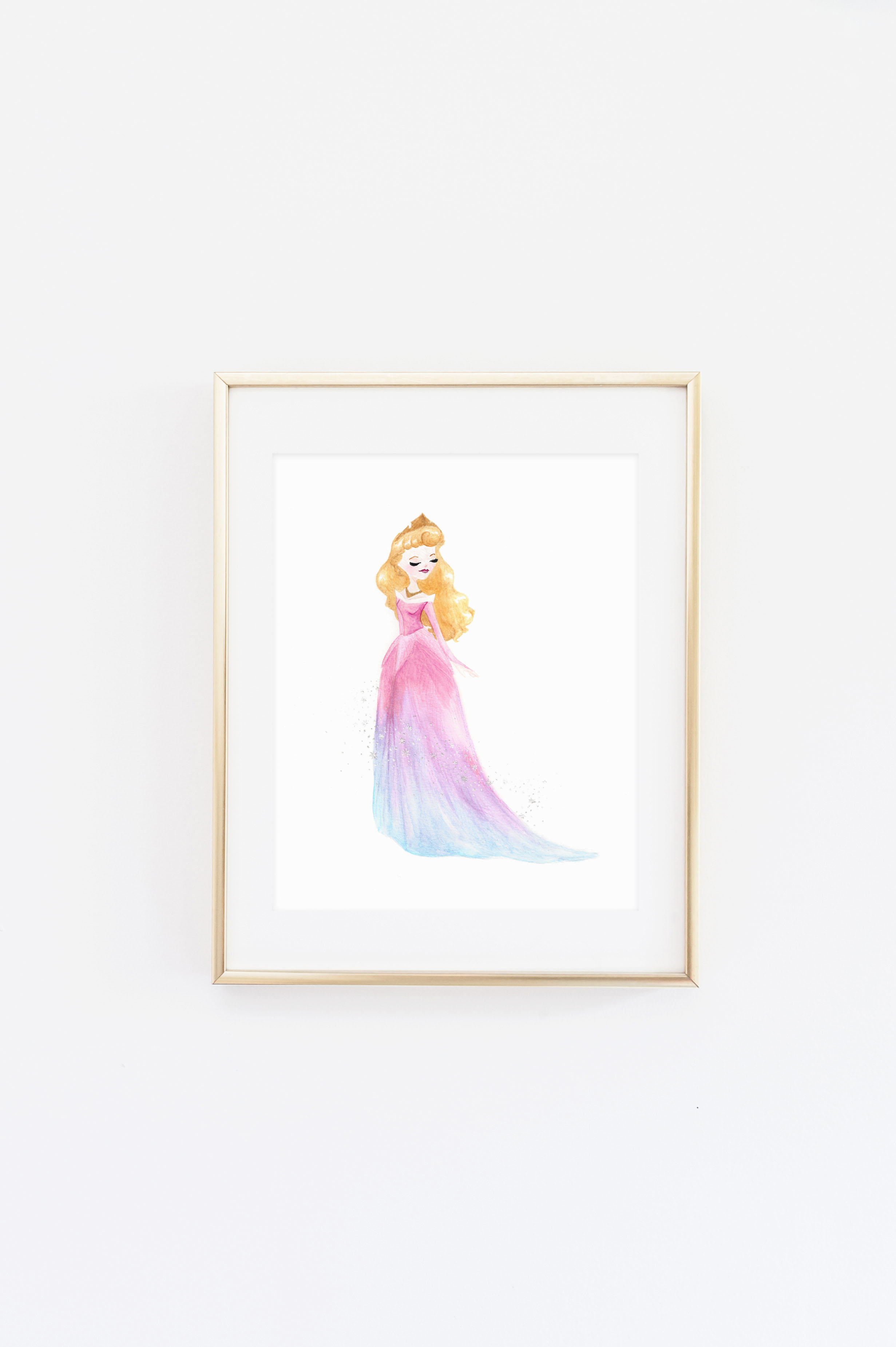 2462x3700 Sleeping Beauty 2 Watercolor Print Little Moon Dance Online
