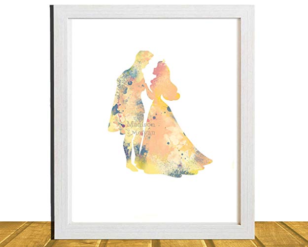 625x500 Sleeping Beauty Inspired 8 X 10 Wall Art, Watercolor