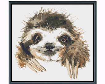 340x270 Watercolor Sloth Etsy
