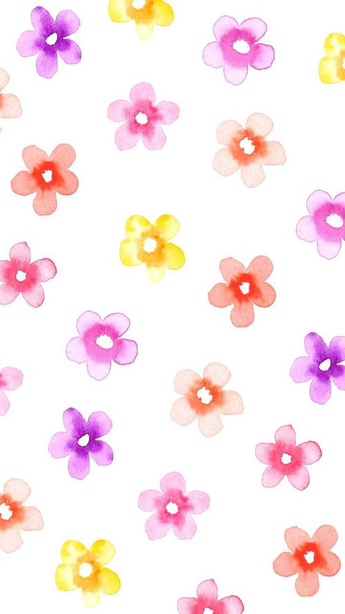 500x889 Small Watercolor Flowers