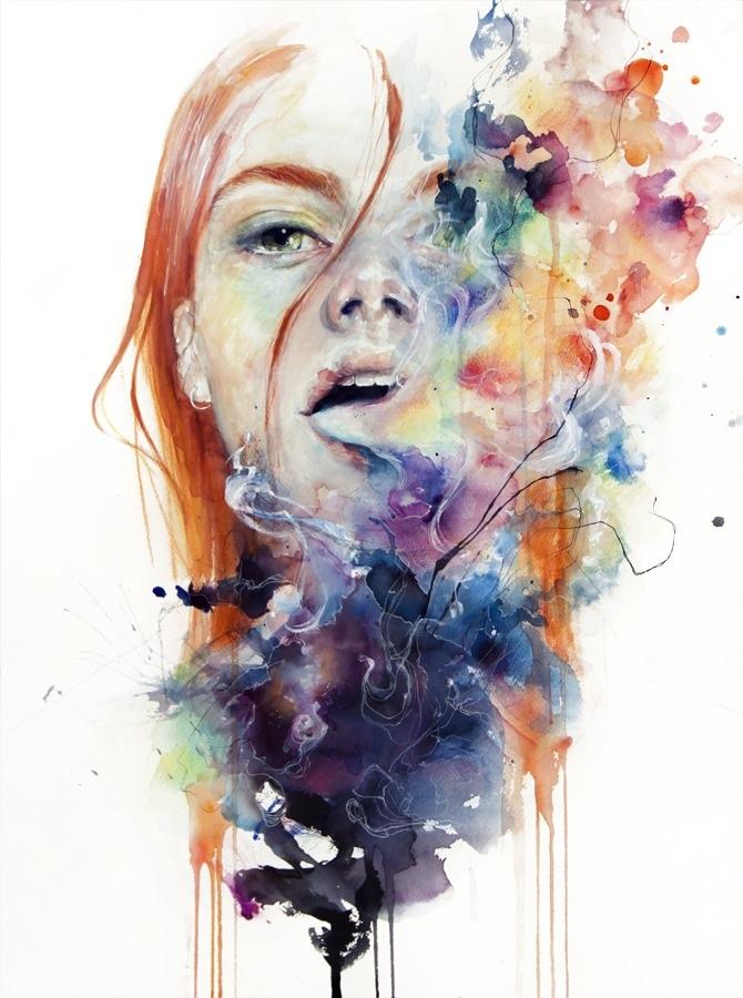 670x900 The Beauty Of Smoke, Watercolor. Art