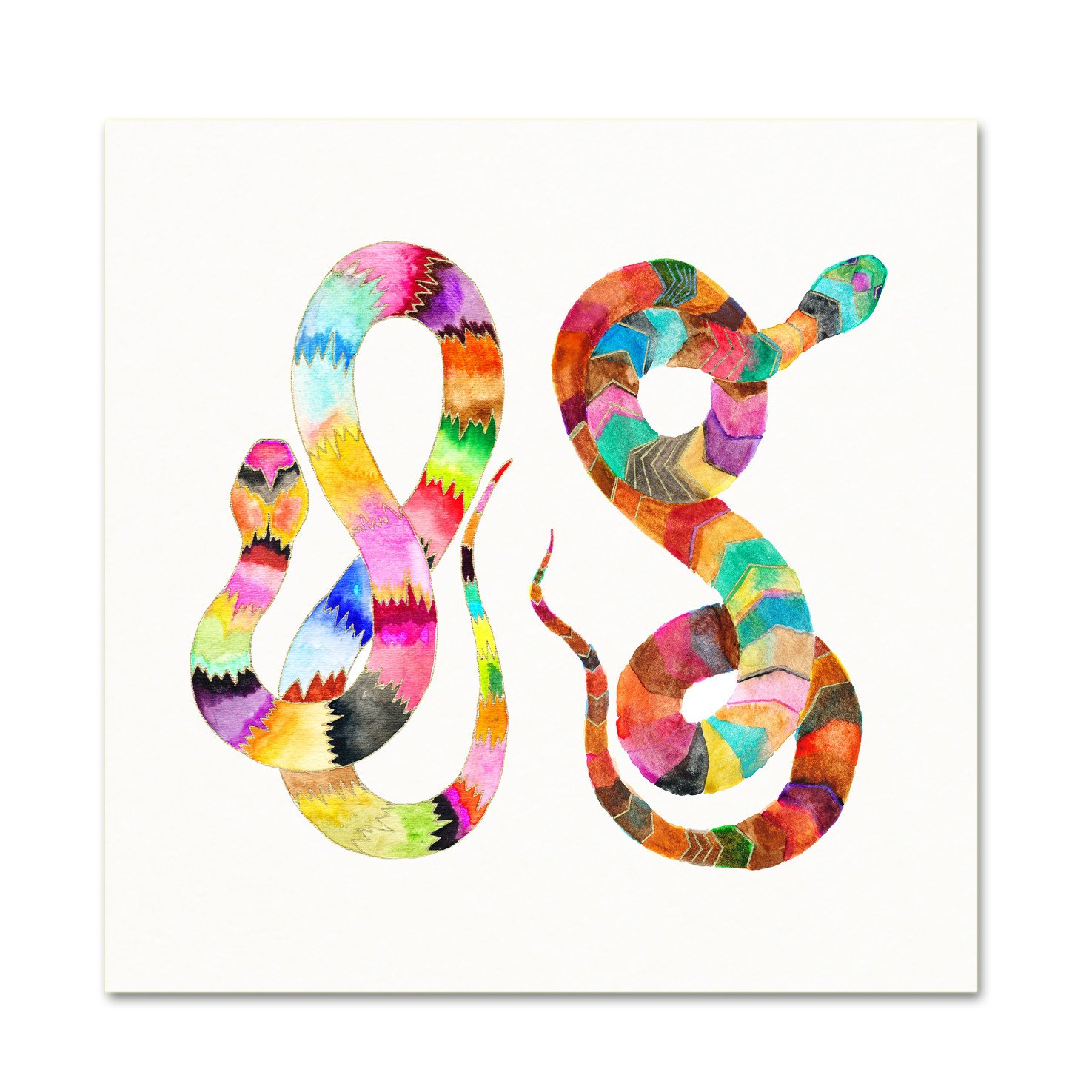 1475x1475 Rainbow Snake Watercolor