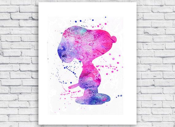 570x414 Snoopy Peanuts Watercolor Print Snoopy Printable Wall By Toons4fun
