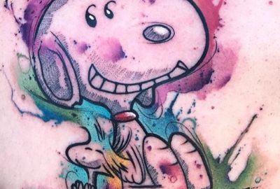 400x270 Watercolor Snoopy Tattoo Art Best Only