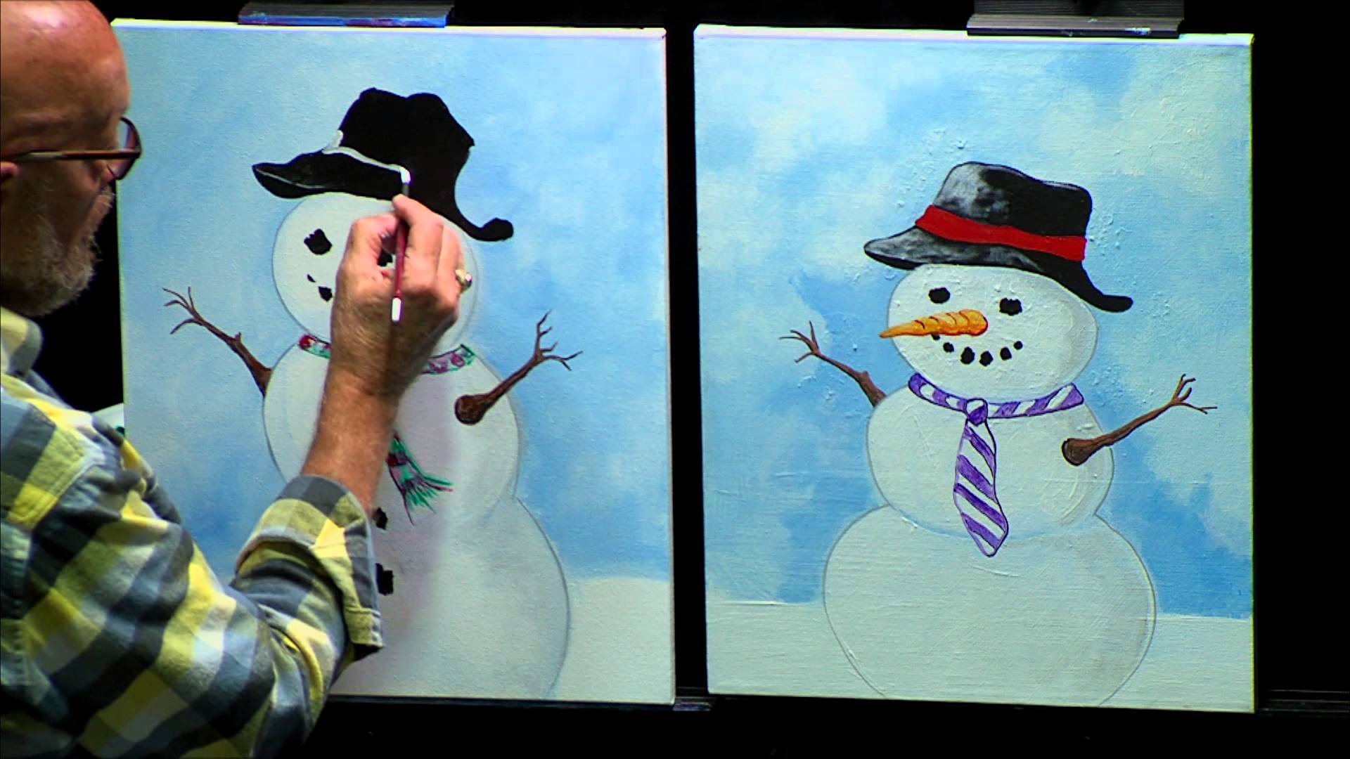 1920x1080 Paint Along Studios David Dec 18th 2014 Snowman