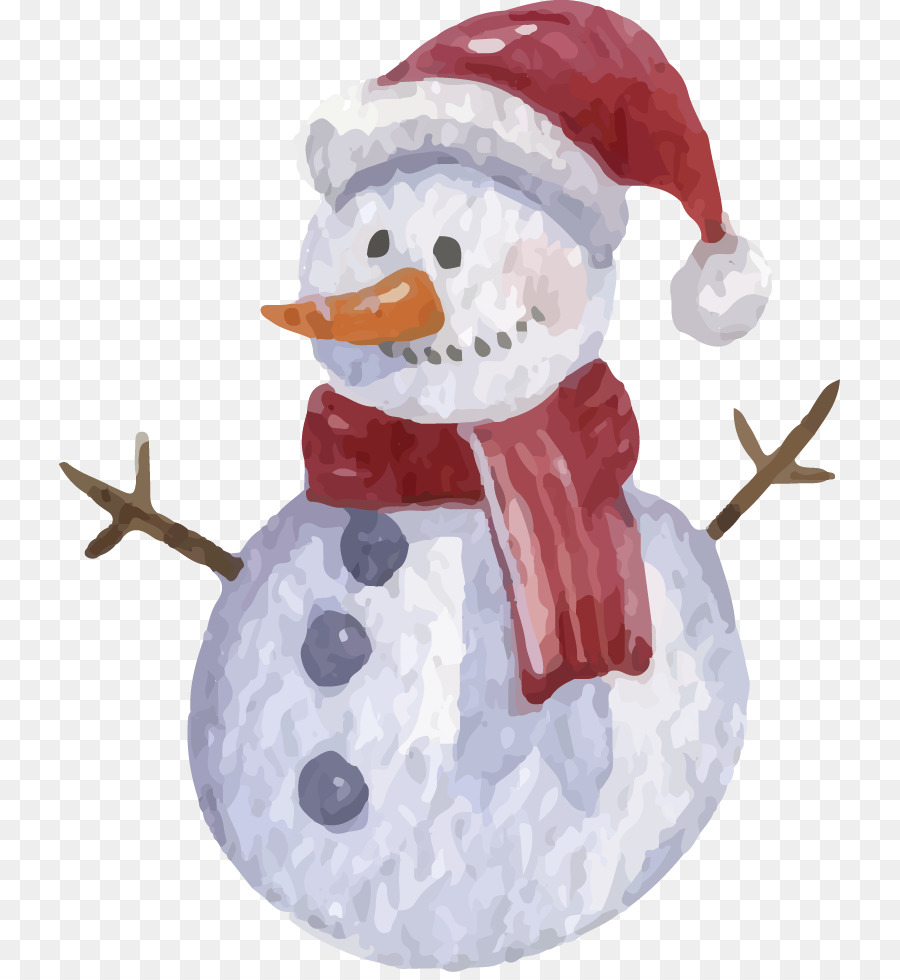 900x980 Snowman Watercolor Painting Christmas Illustration