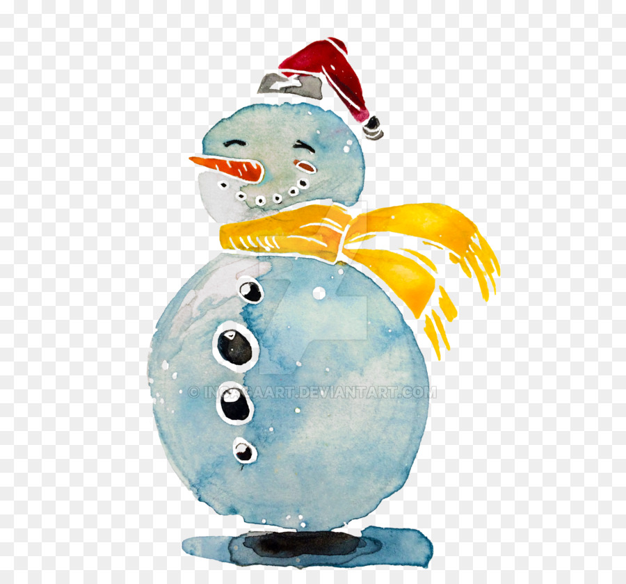 900x840 Snowman Watercolor Painting Illustration