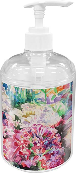 299x679 Watercolor Floral Soap Lotion Dispenser