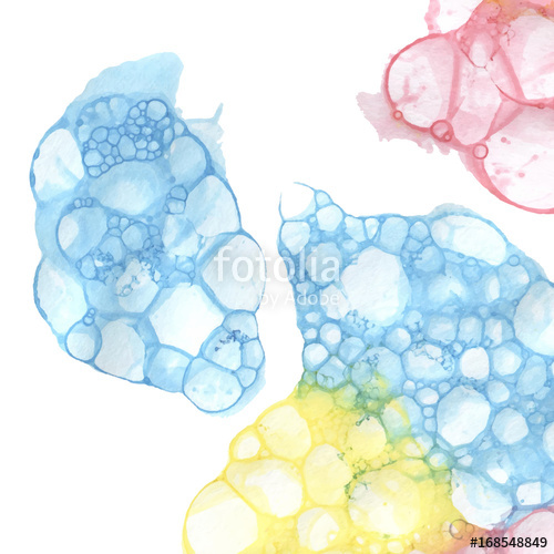 500x500 Vector Illustration Suds. Watercolor Soap Bubbles.vector, Colorful